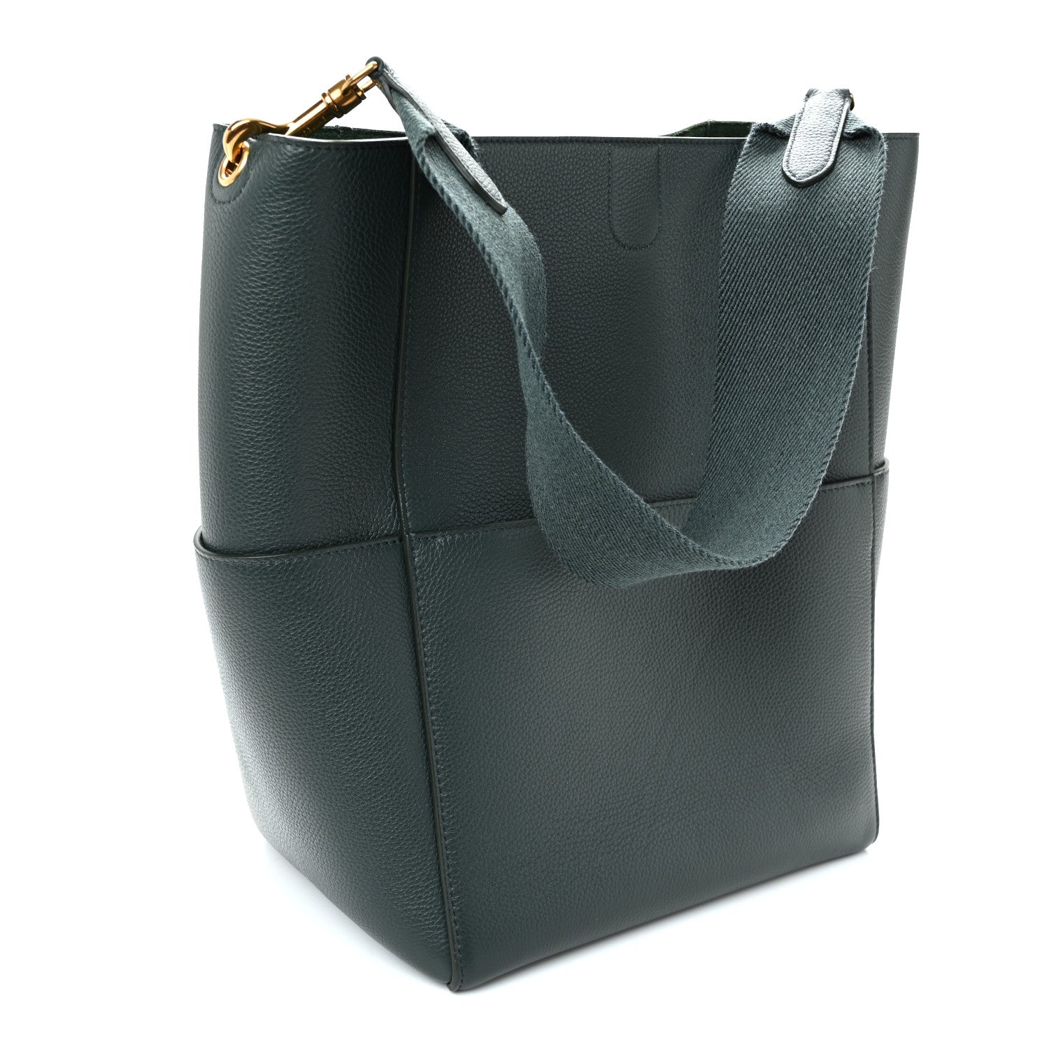 Celine Soft Grained Calfskin Sangle Bucket Bag Amazone 3 of 9