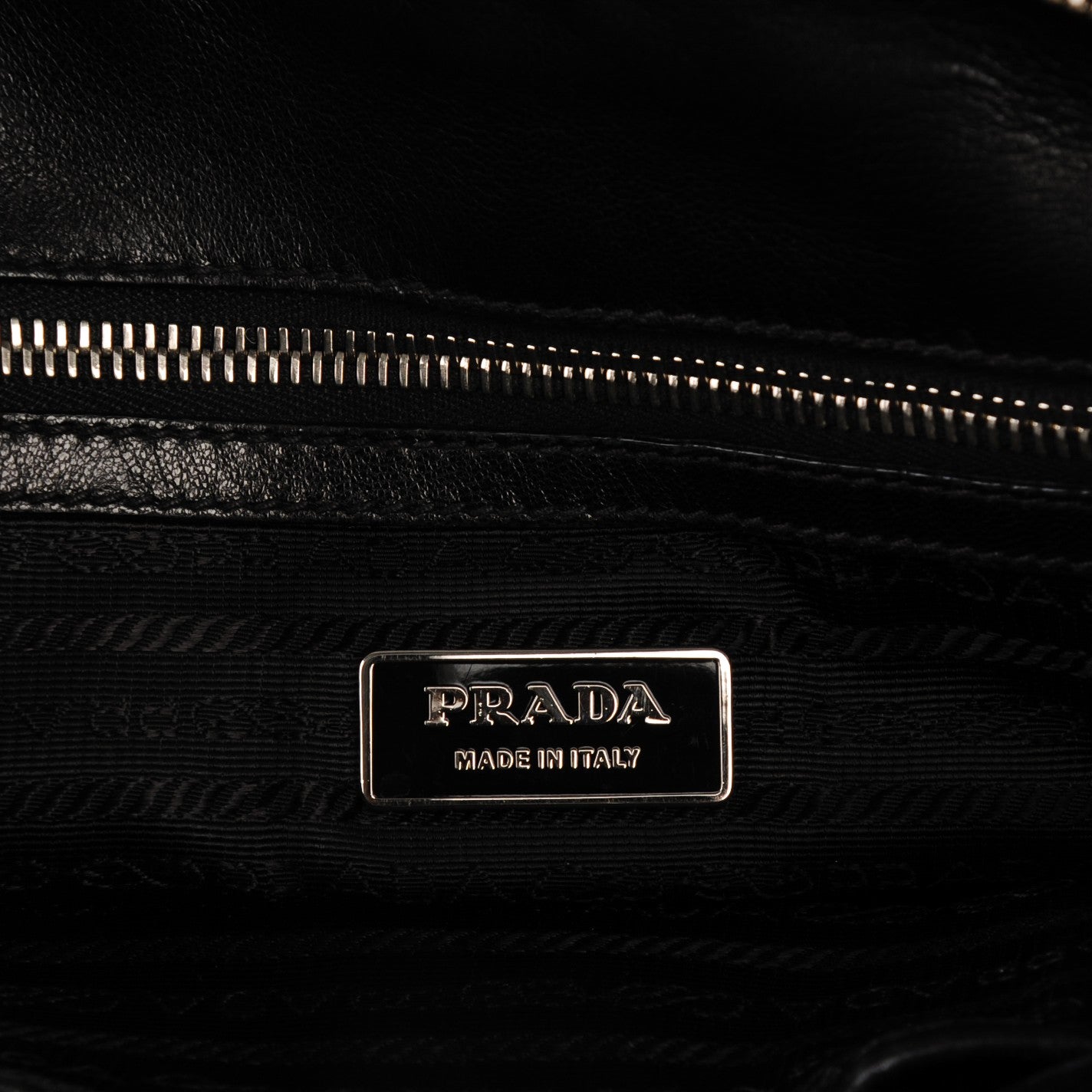 Nappa Gaufre Shopping Satchel Black