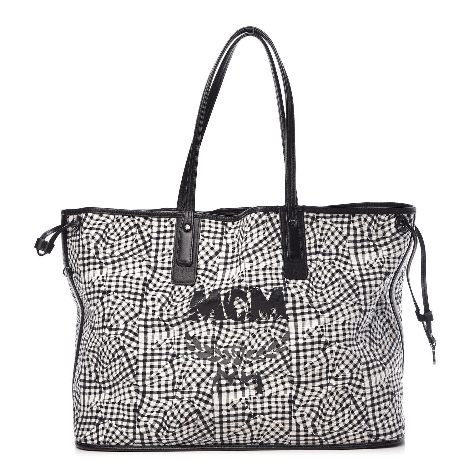 MCM Visetos Large Liz Reversible Shopper Tote Black 5 of 35