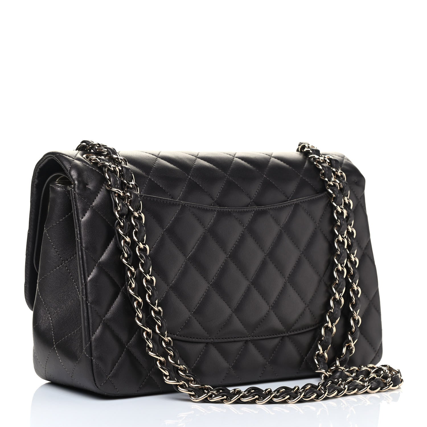 Chanel Lambskin Quilted Jumbo Double Flap Dark Grey 2 of 4