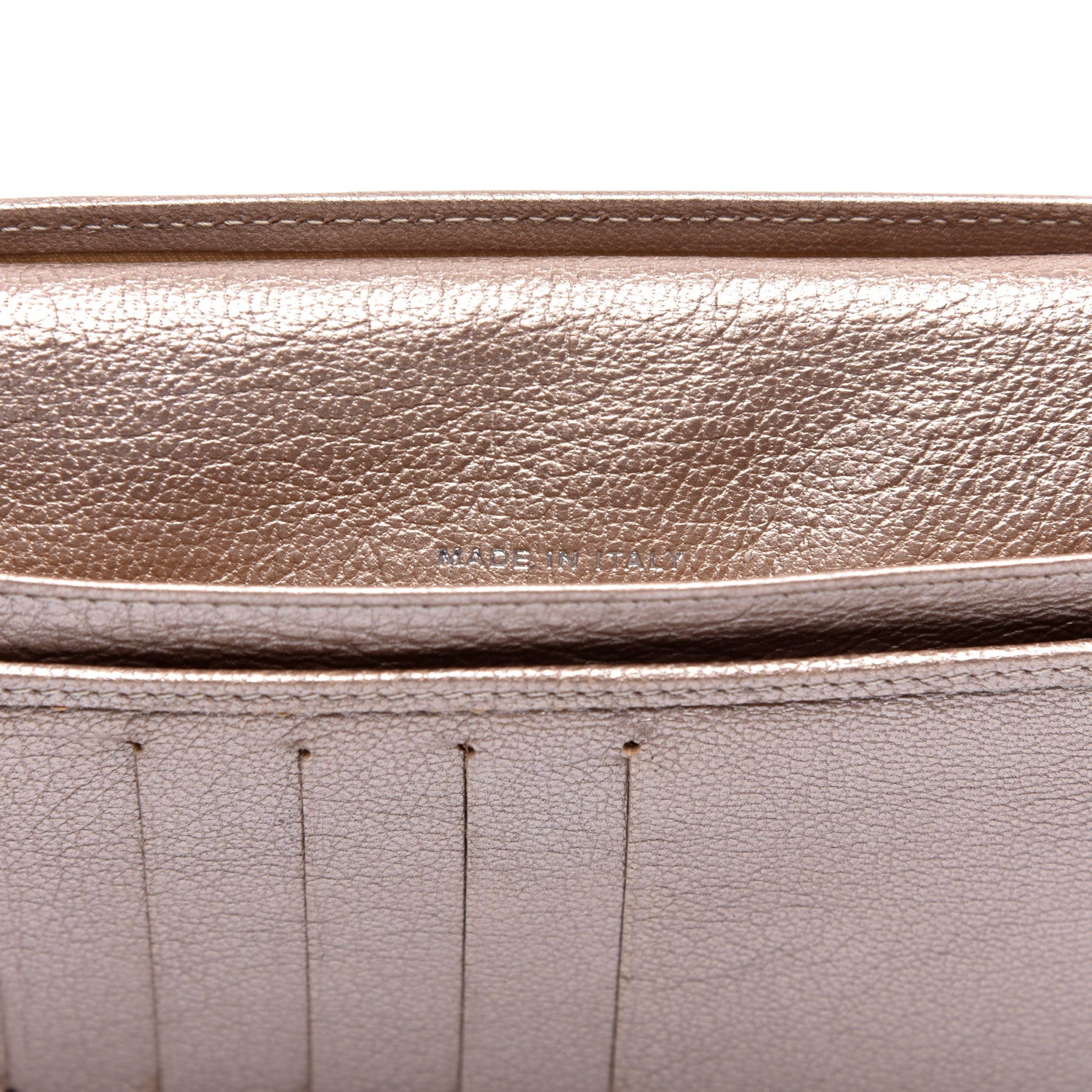 Chanel Metallic Goatskin Large Flap Wallet Beige 7 of 9