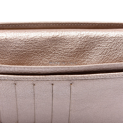 Chanel Metallic Goatskin Large Flap Wallet Beige 7 of 9
