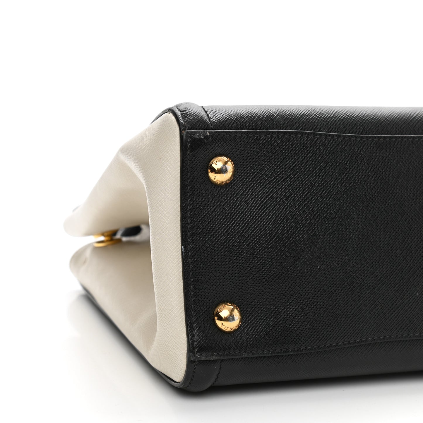 Saffiano Small Galleria Double Zip Tote Black Talco