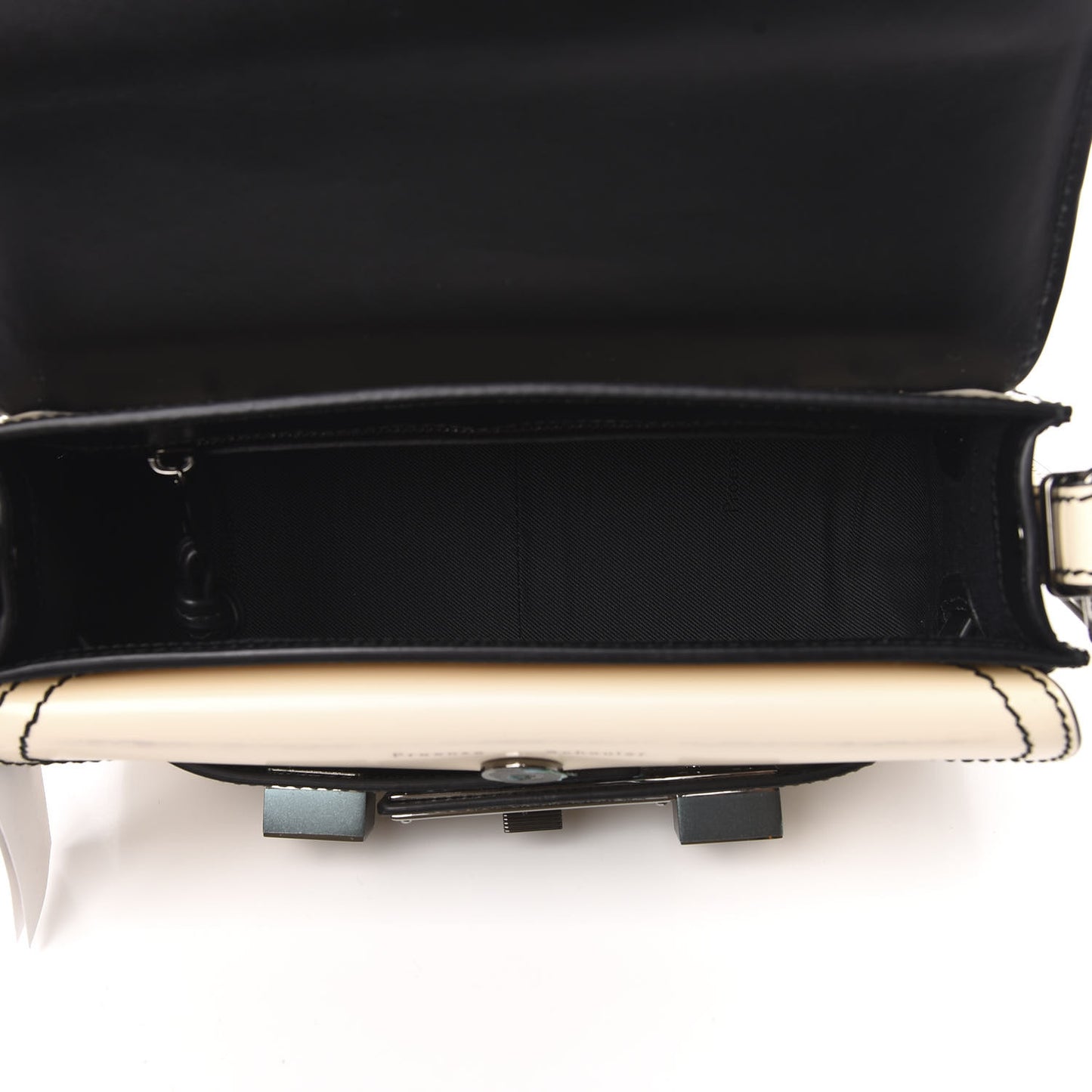 Spazzolato Mini PS11 Classic Shoulder Bag Ecru Black