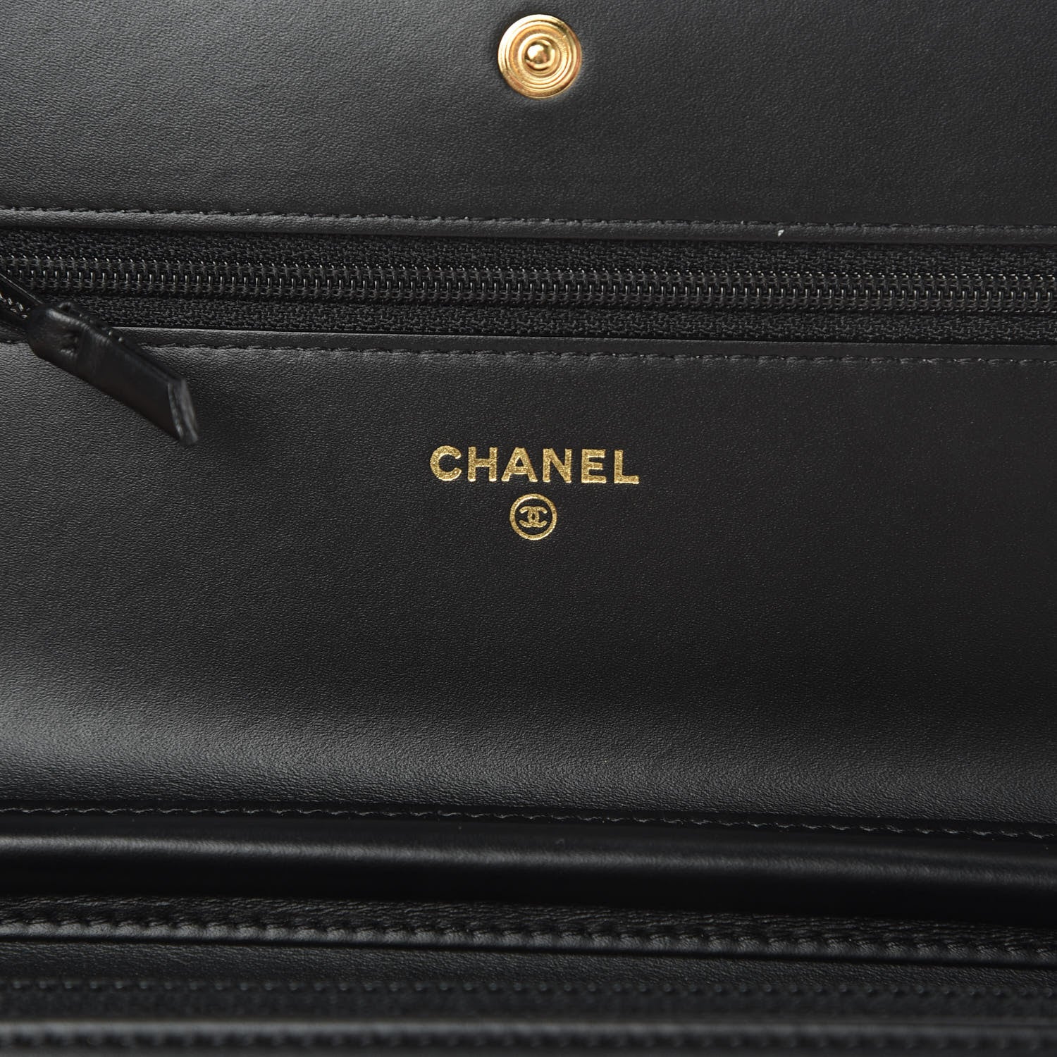 Chanel Patent Calfskin Quilted Boy Wallet On Chain WOC Black 6 of 13