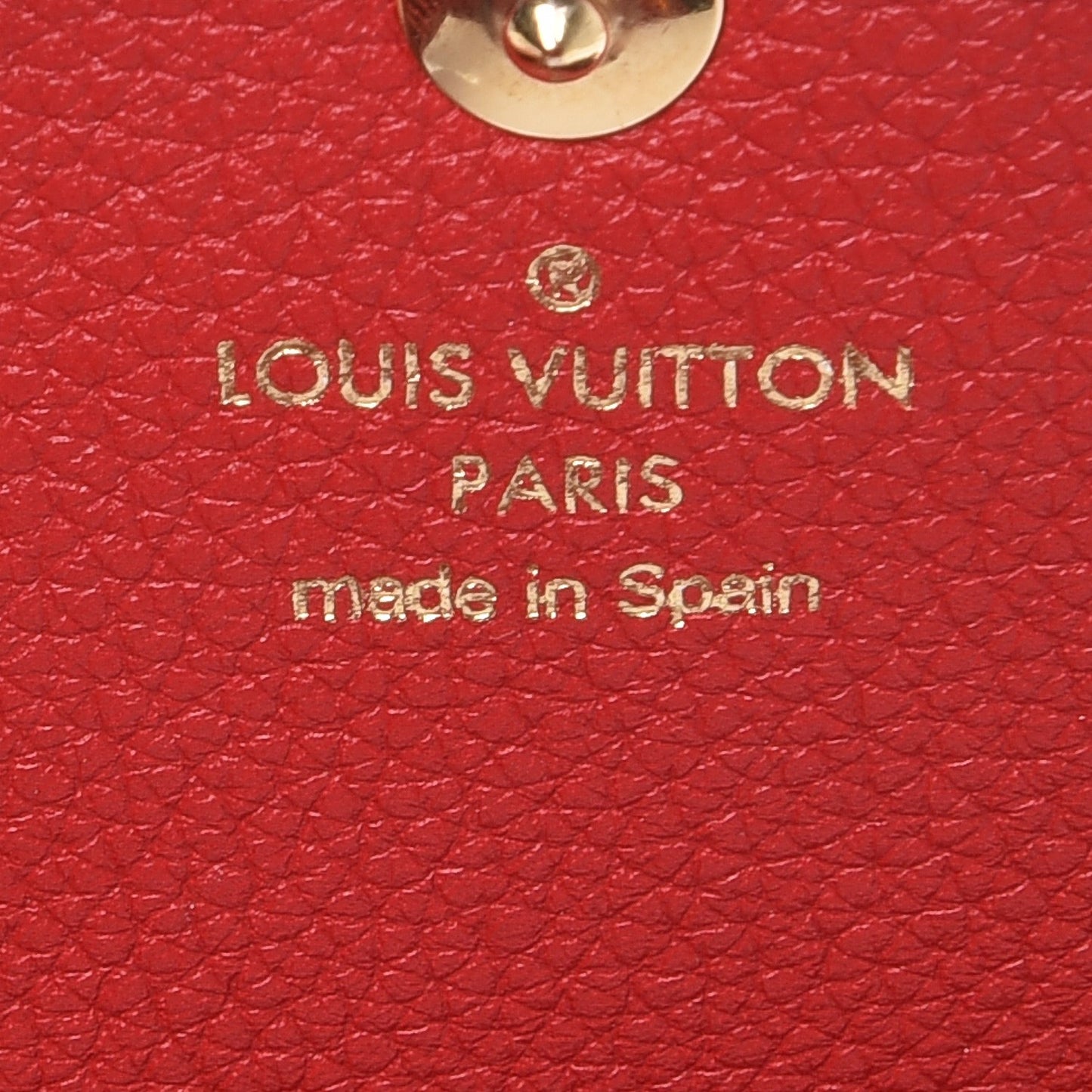 Calfskin Double V Wallet Rubis
