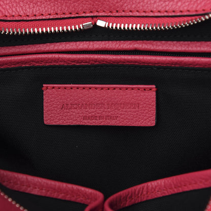 Alexander McQueen Pebbled Calfskin Small Skull Padlock Zip Around Tote Pink 7 of 8