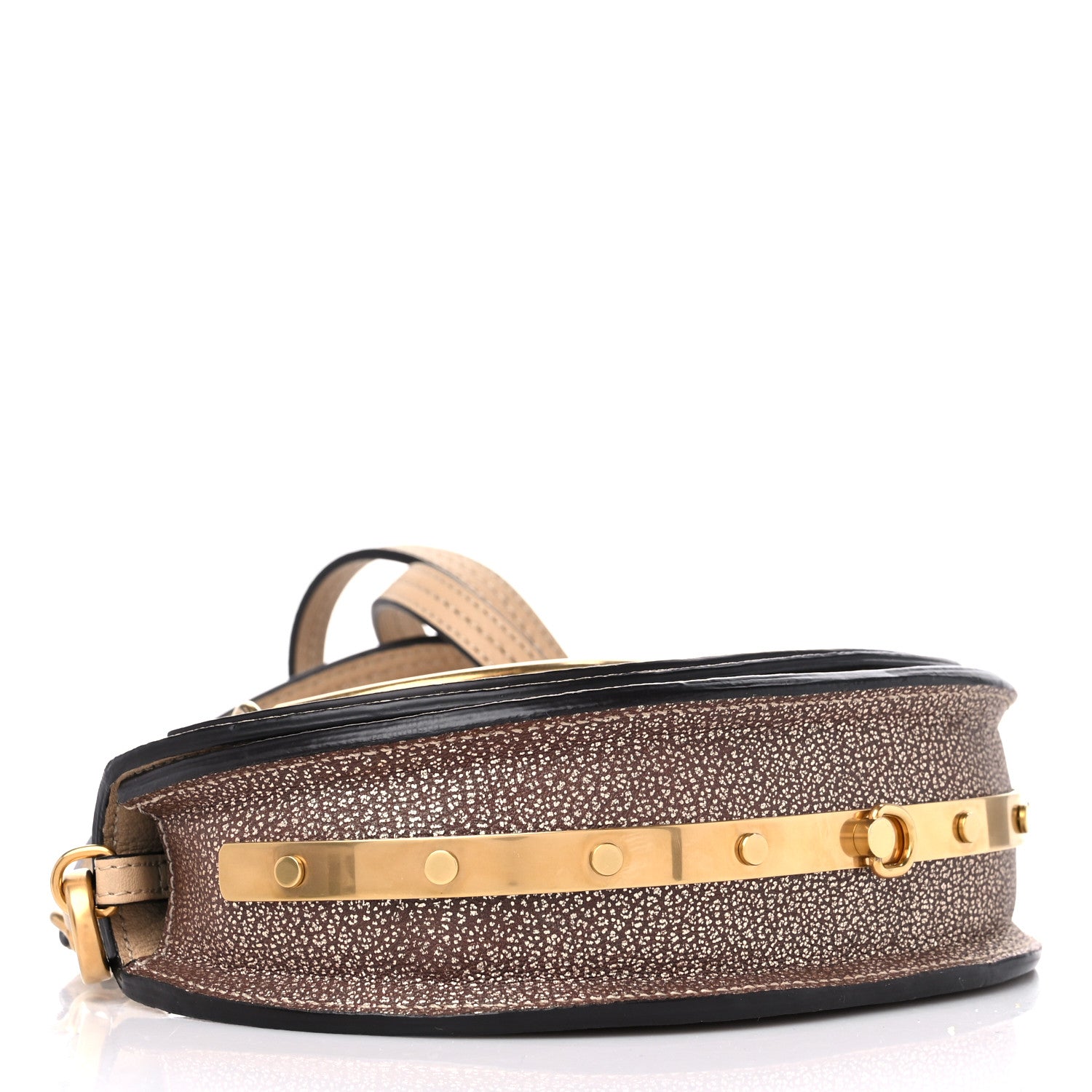 Chloe Metallic Calfskin Small Nile Bracelet Minaudiere Bag Gold 4 of 8