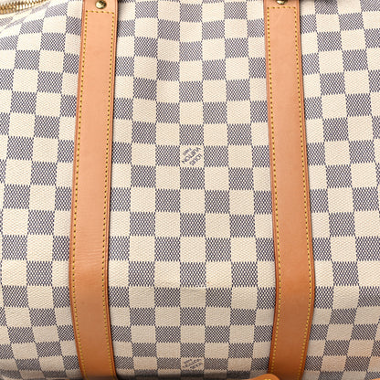 Louis Vuitton Damier Azur Keepall Bandouliere 55 11 of 20
