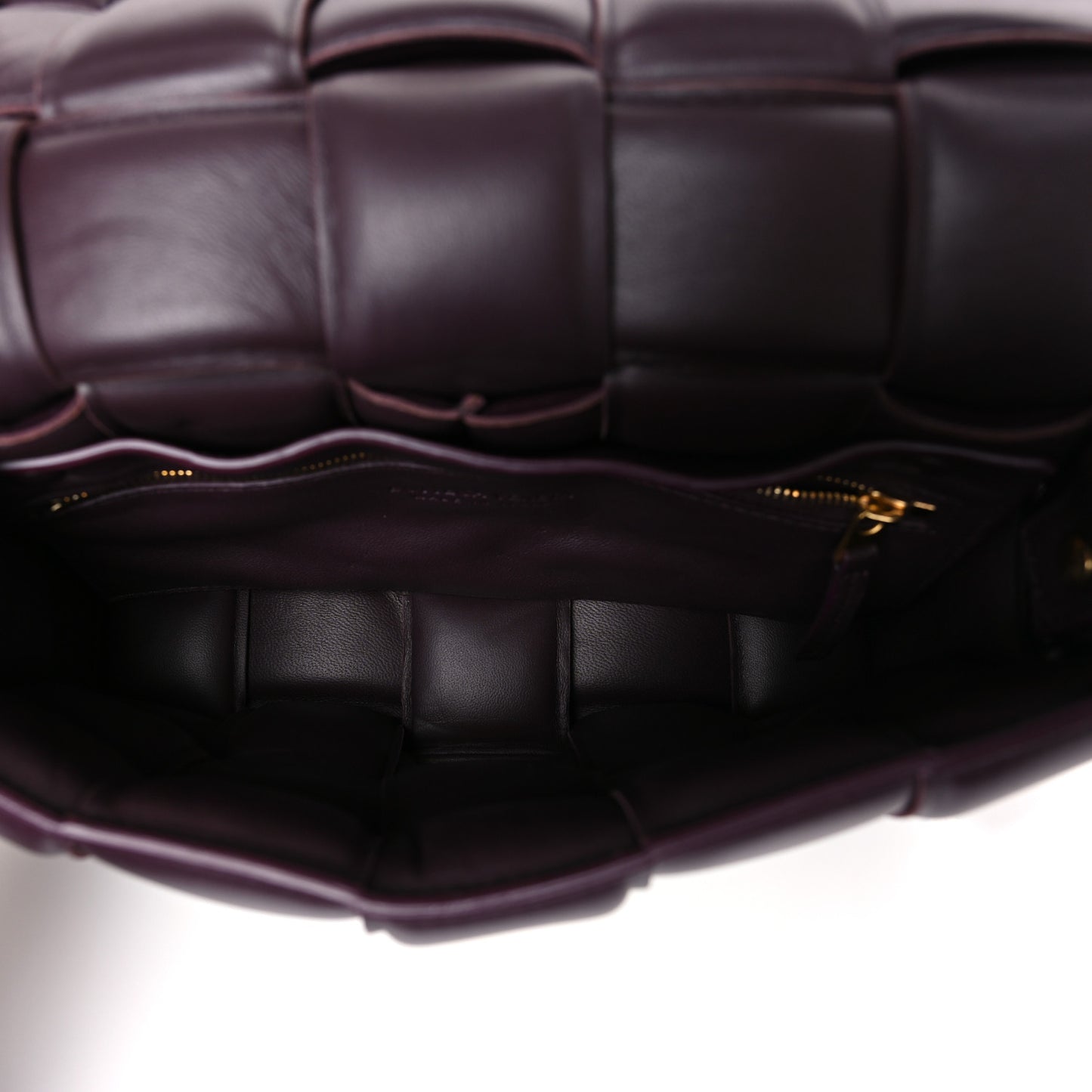 Nappa Maxi Intreccio Padded Cassette Crossbody Bag Grape