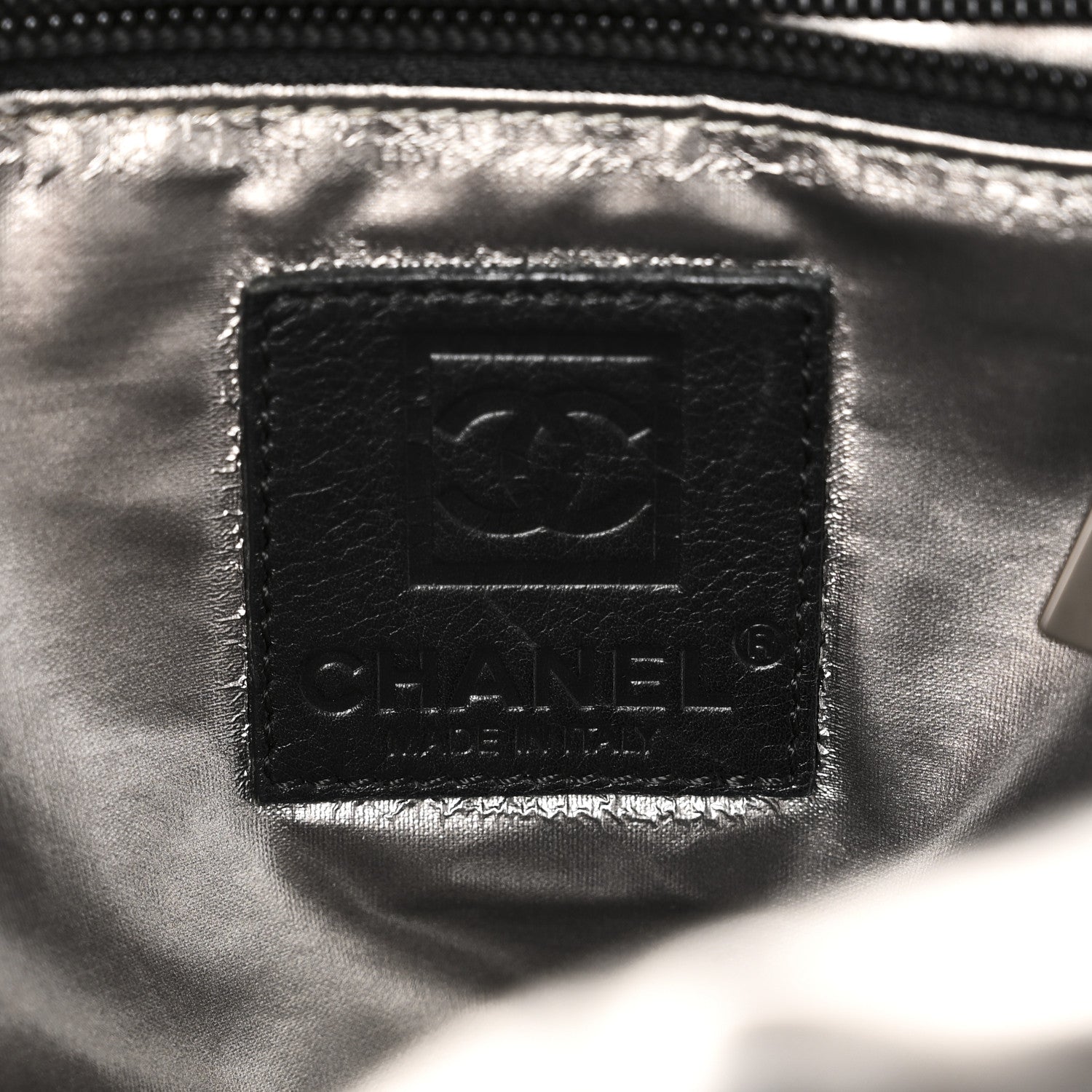 Chanel Lizard Printed Jersey CC Sport Crossbody Bag Black 6 of 10