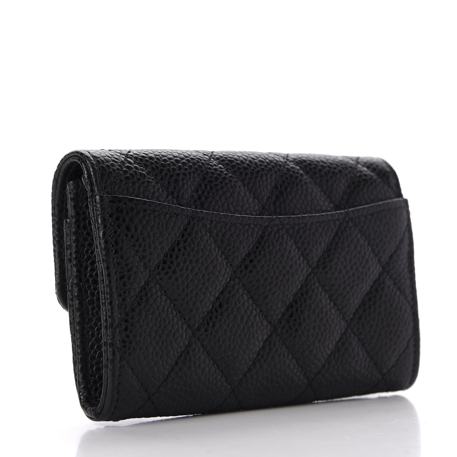 Chanel Caviar Quilted Flap Card Holder Wallet Black 3 of 11