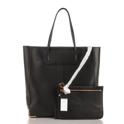 Alexander Wang Pebbled Calfskin Prisma Skeletal Tote Black Rose Gold Hardware 7 of 7