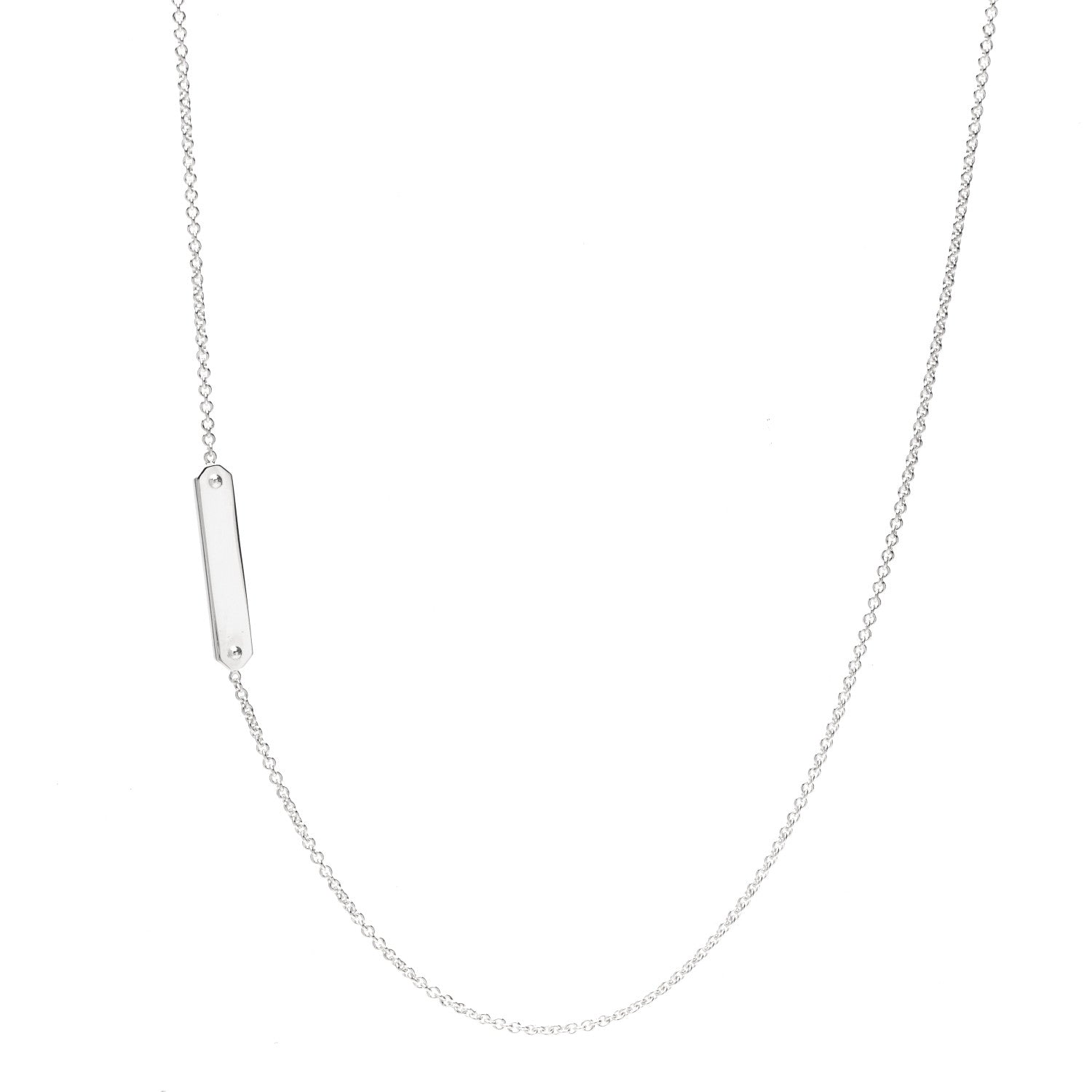 Tiffany Sterling Silver Tag Chain Necklace 1 of 6