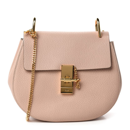 Chloe Grained Lambskin Drew Shoulder Bag Cement Pink 1 of 10