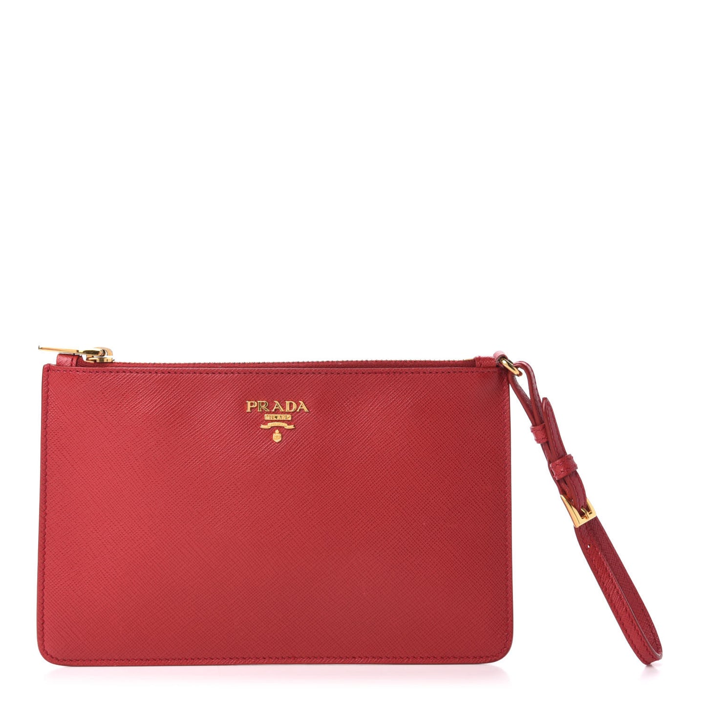 Saffiano Clutch Wristlet Fuoco