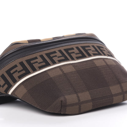 Fendi Vitello Century Maglia Pattern Mix Belt Bag Havana 7 of 9