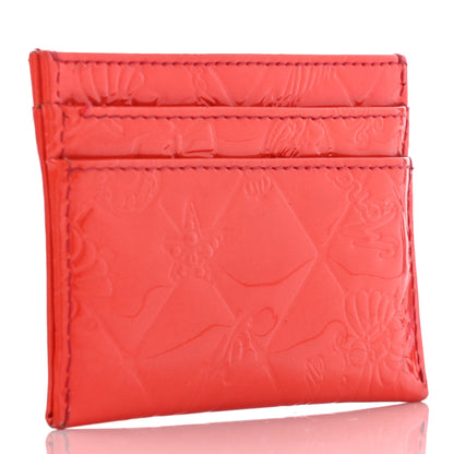 Chanel Patent Calfskin Lucky Symbols Card Holder Case Rouge Clair 3 of 12