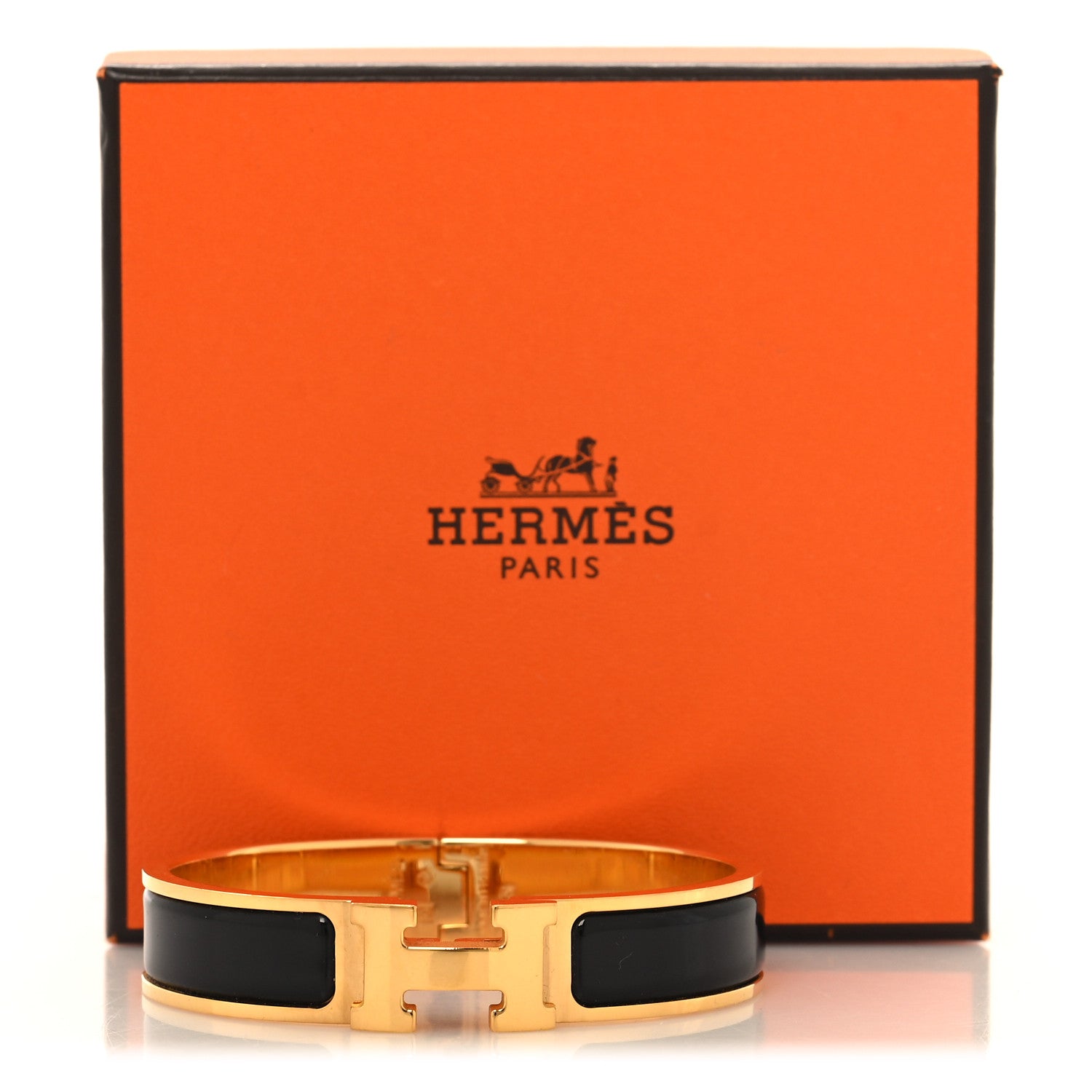 Hermes Enamel Narrow Clic Clac H Bracelet PM Black 5 of 5