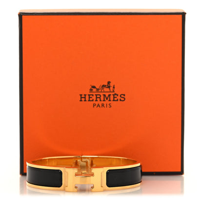 Hermes Enamel Narrow Clic Clac H Bracelet PM Black 5 of 5