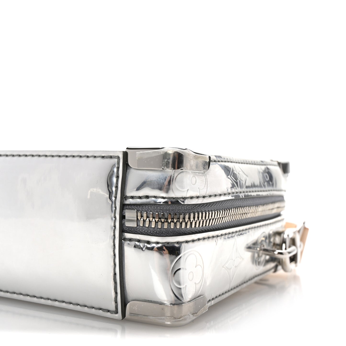 Monogram Mirror Handle Trunk Silver