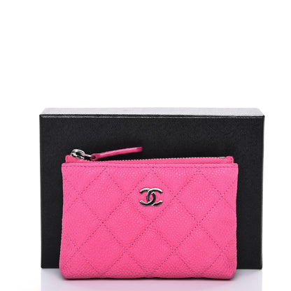 Chanel Iridescent Caviar Quilted Key Holder Case Pink 11 of 11