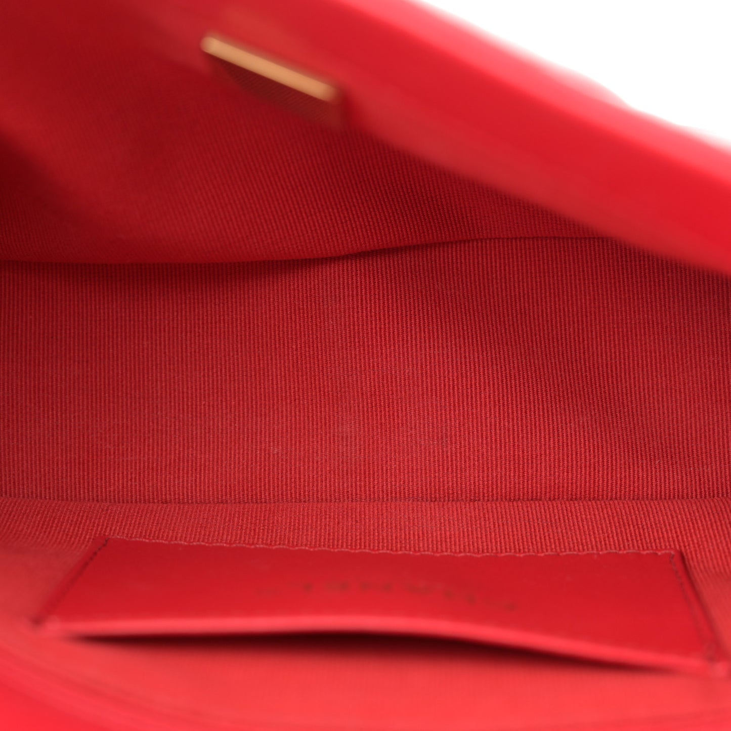 Lambskin Plexiglass Quilted Coco Love Flap Red