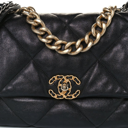 Chanel Lambskin Quilted Large Chanel 19 Flap Black 8 of 10