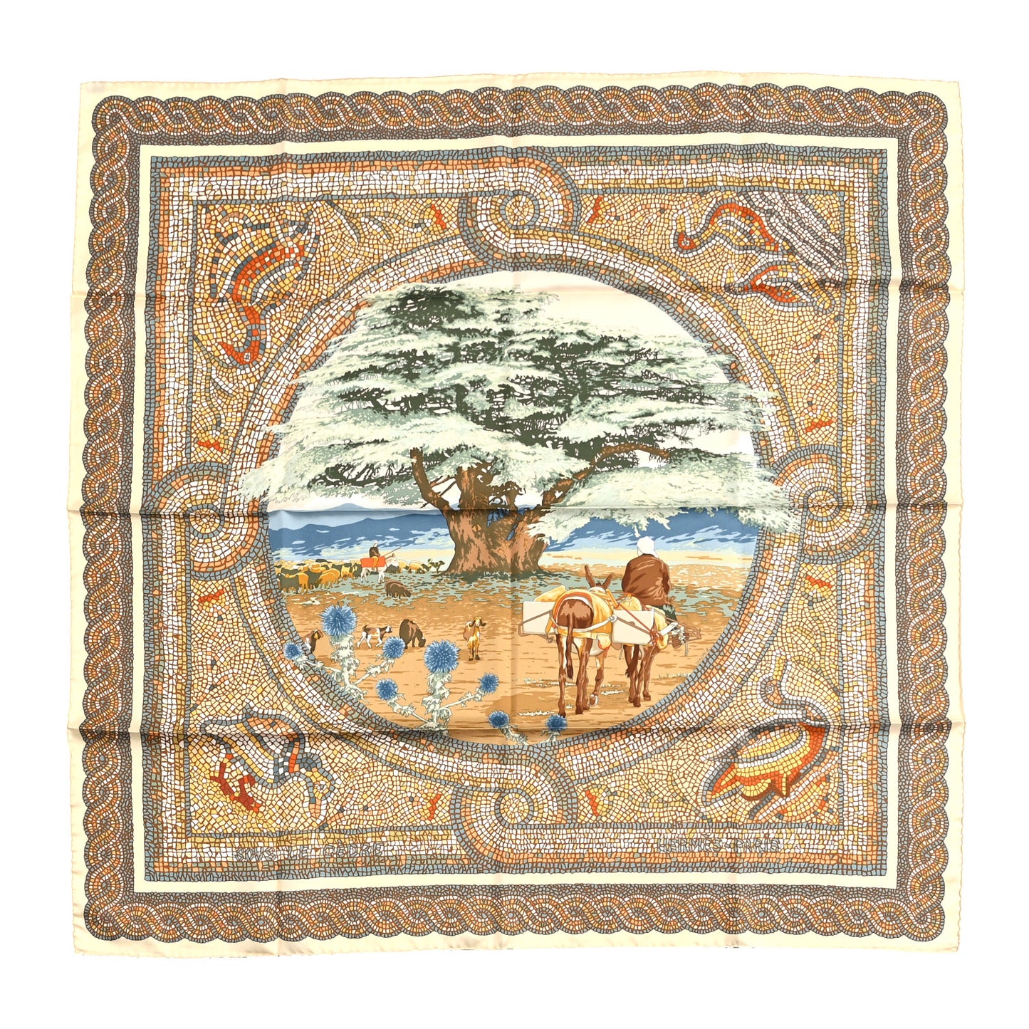 Silk Sous Le Cedre Scarf 90