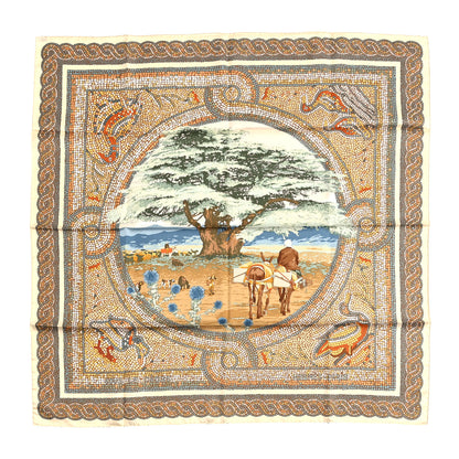 Hermes Silk Sous Le Cedre Scarf 90 1 of 5