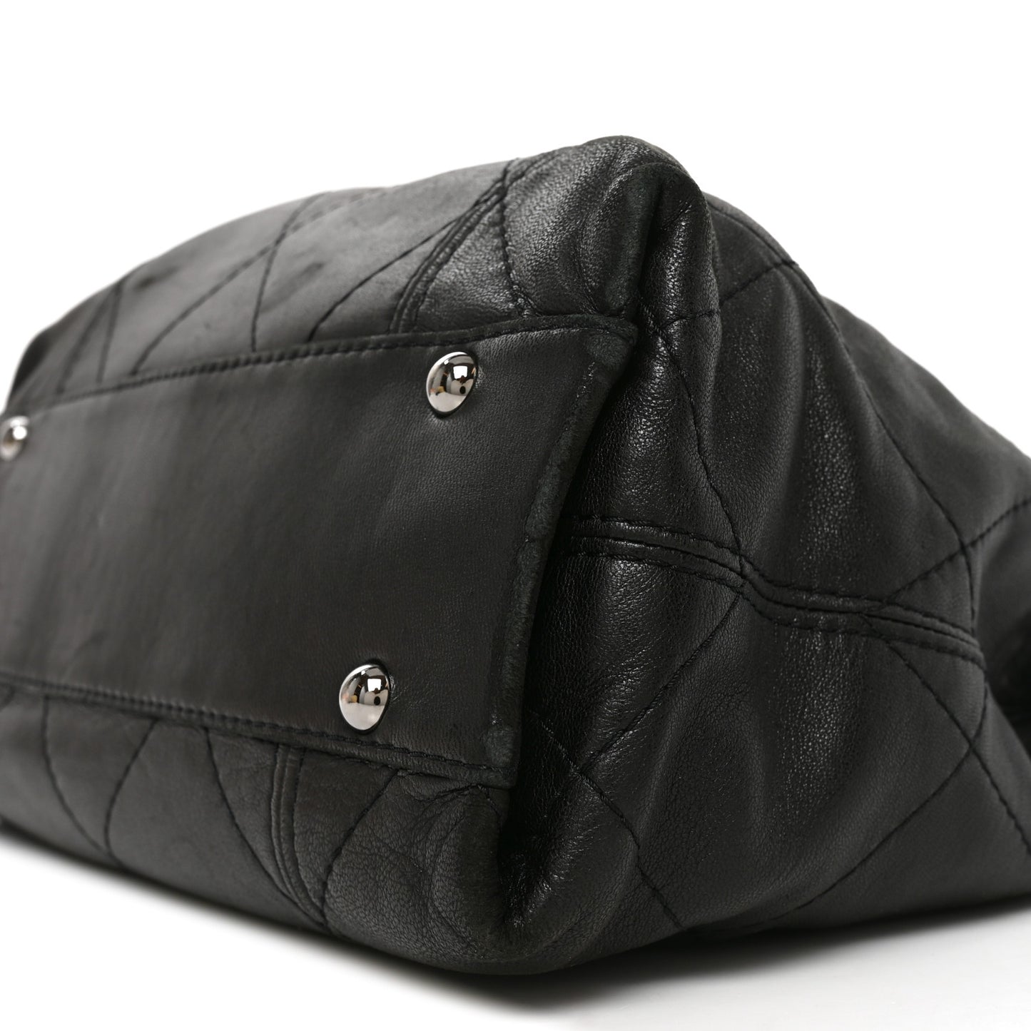 Lambskin Quilted Small Soft Touch Shoulder Bag Black