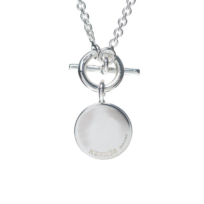 Hermes Sterling Silver Amulettes H Confettis Pendant Necklace 3 of 4