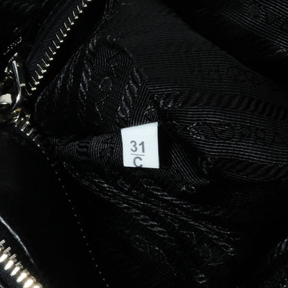 Prada Soft Calf Double Zip Shoulder Bag Black 7 of 9