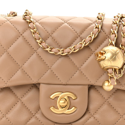 Chanel Lambskin Quilted Mini Pearl Crush Flap Dark Beige 8 of 11