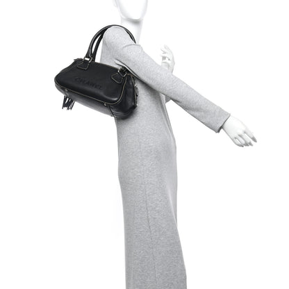 Chanel Calfskin Small Tassel Bowler  Black 2 of 15