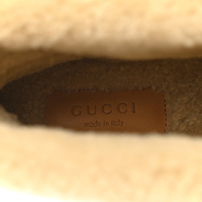 Gucci Calfskin Wool Womens Fria Horsebit Ankle Boots 39 New Caramel Butterscotch 7 of 7