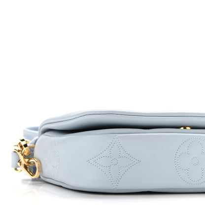 Louis Vuitton Calfskin Bubblegram Wallet On Strap Ice Blue 9 of 11