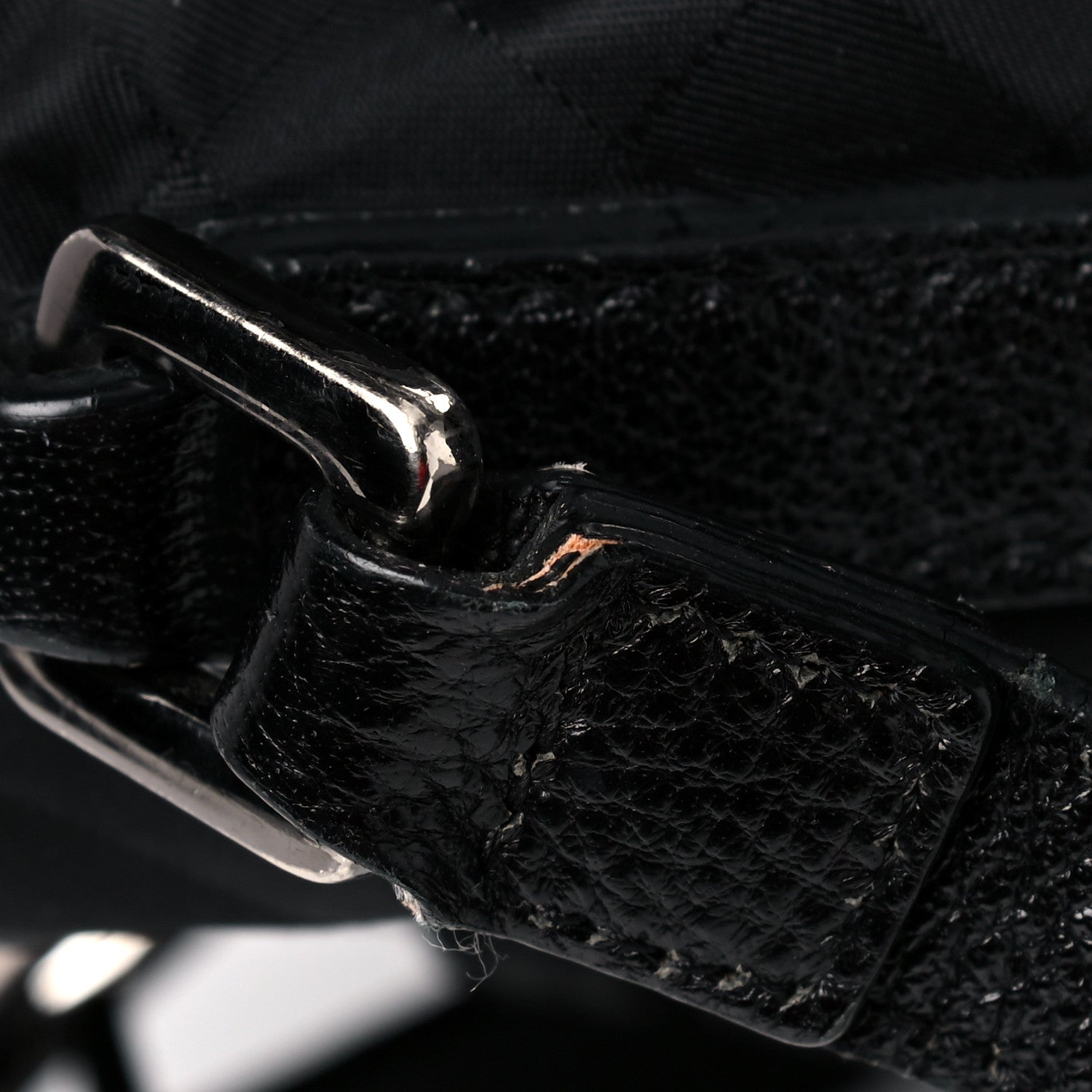Burberry Nylon Tonal Check Drawstring Tote Black 12 of 18