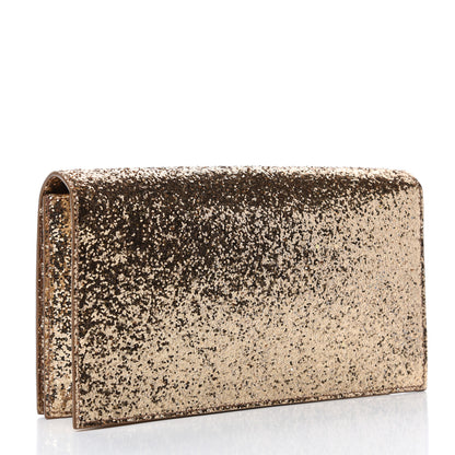 Saint Laurent Glitter Classic Kate Monogram Clutch Gold 3 of 9