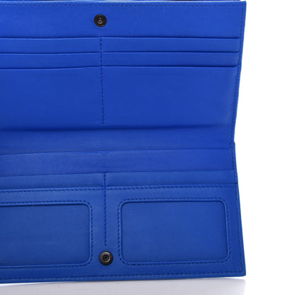 Bottega Veneta Nappa Ayers Intrecciato Clutch Wallet Blue 5 of 10