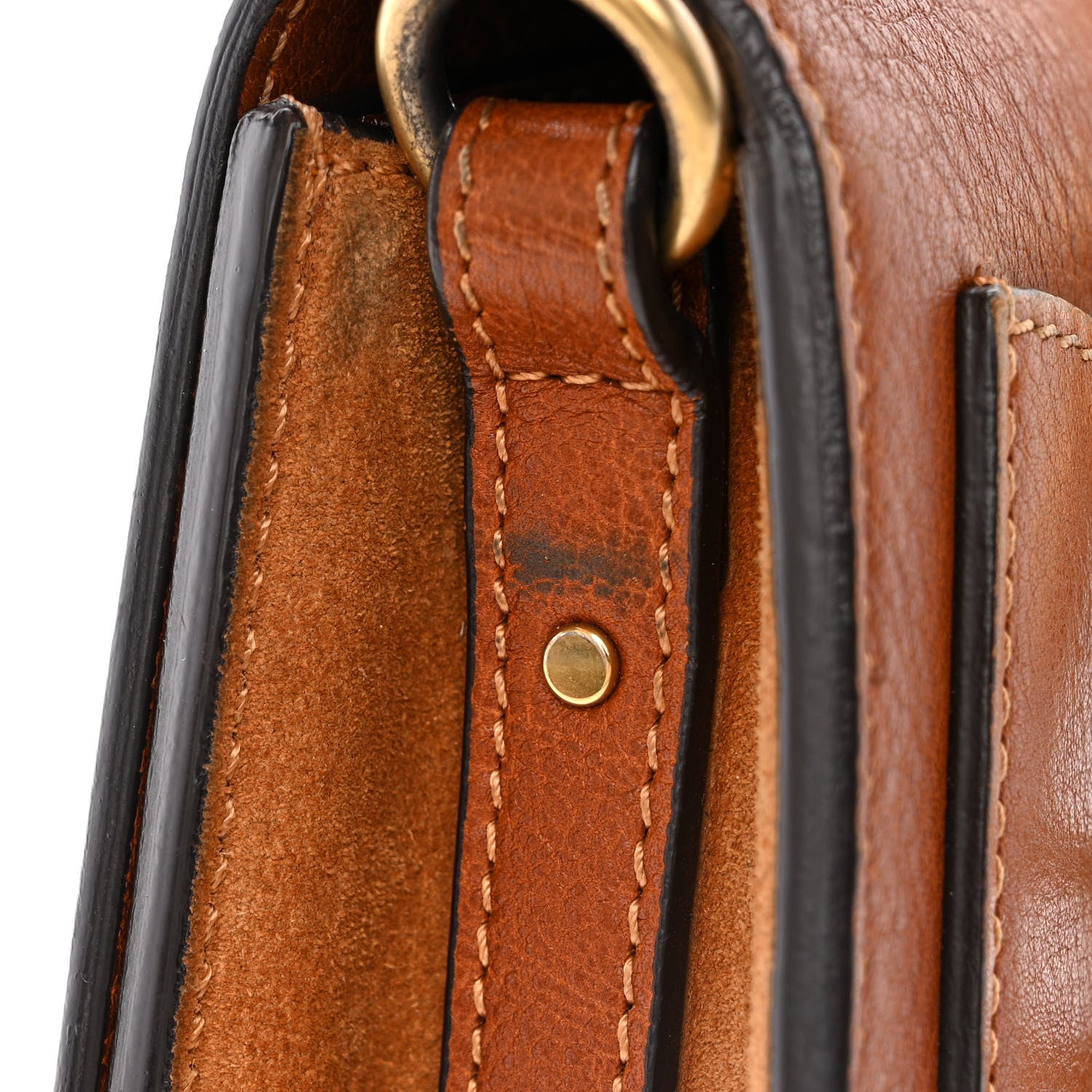 Chloe Calfskin Suede Small Nile Bracelet Bag Caramel 13 of 13