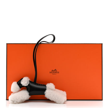 Hermes Milo Lambskin Shearling Budy Charm Black 4 of 4