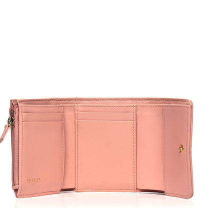 Chanel Goatskin Quilted Chanel 19 Small Flap Wallet Pink 8 of 10