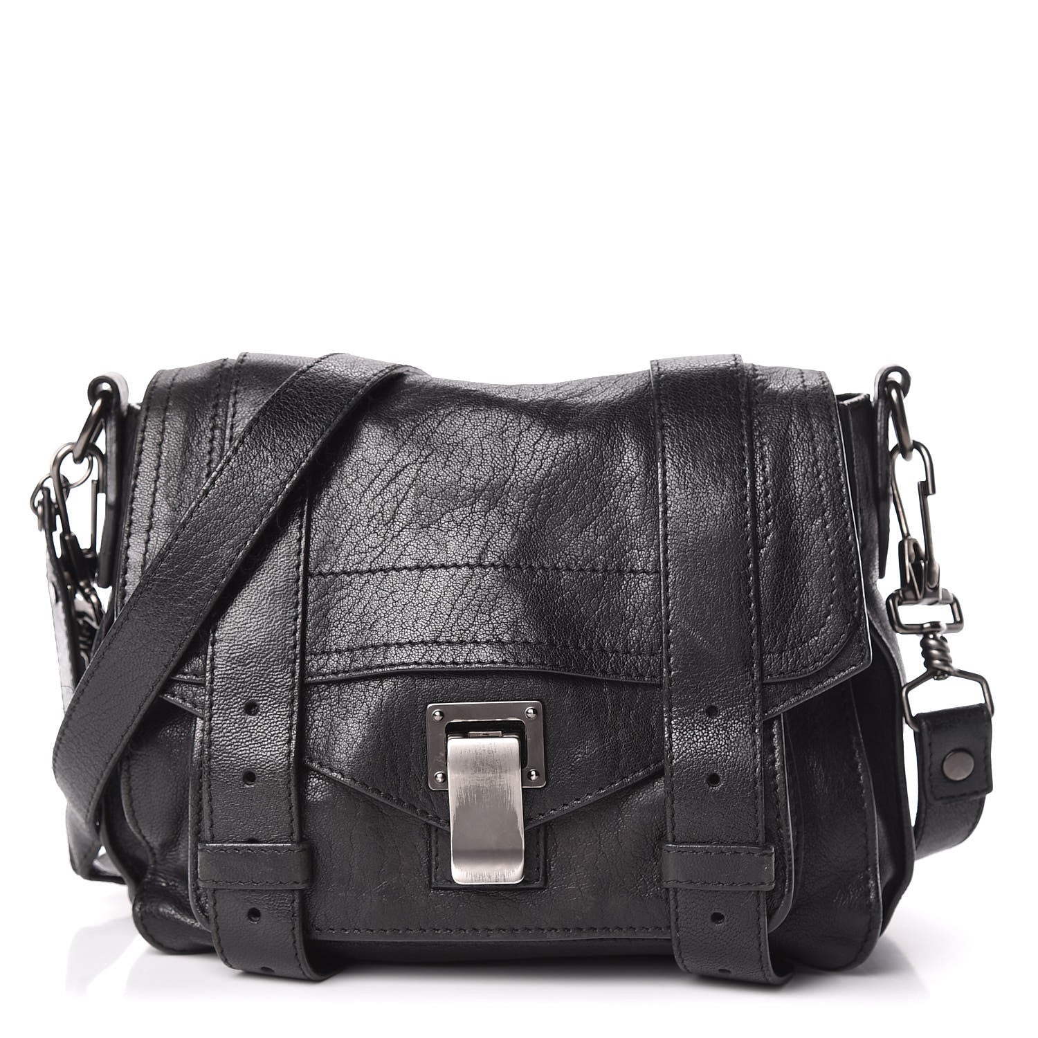 Proenza Schouler Lambskin PS1 Mini Pouch Messenger Black 1 of 27