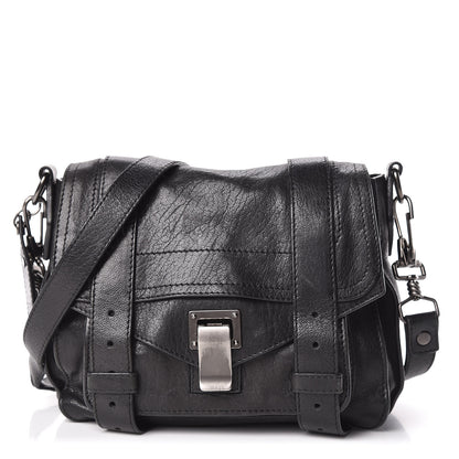 Proenza Schouler Lambskin PS1 Mini Pouch Messenger Black 1 of 27