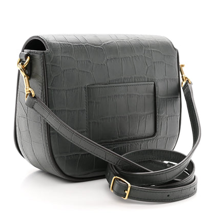 Mulberry Crocodile Embossed Calfskin Small Darley Satchel Green 3 of 12