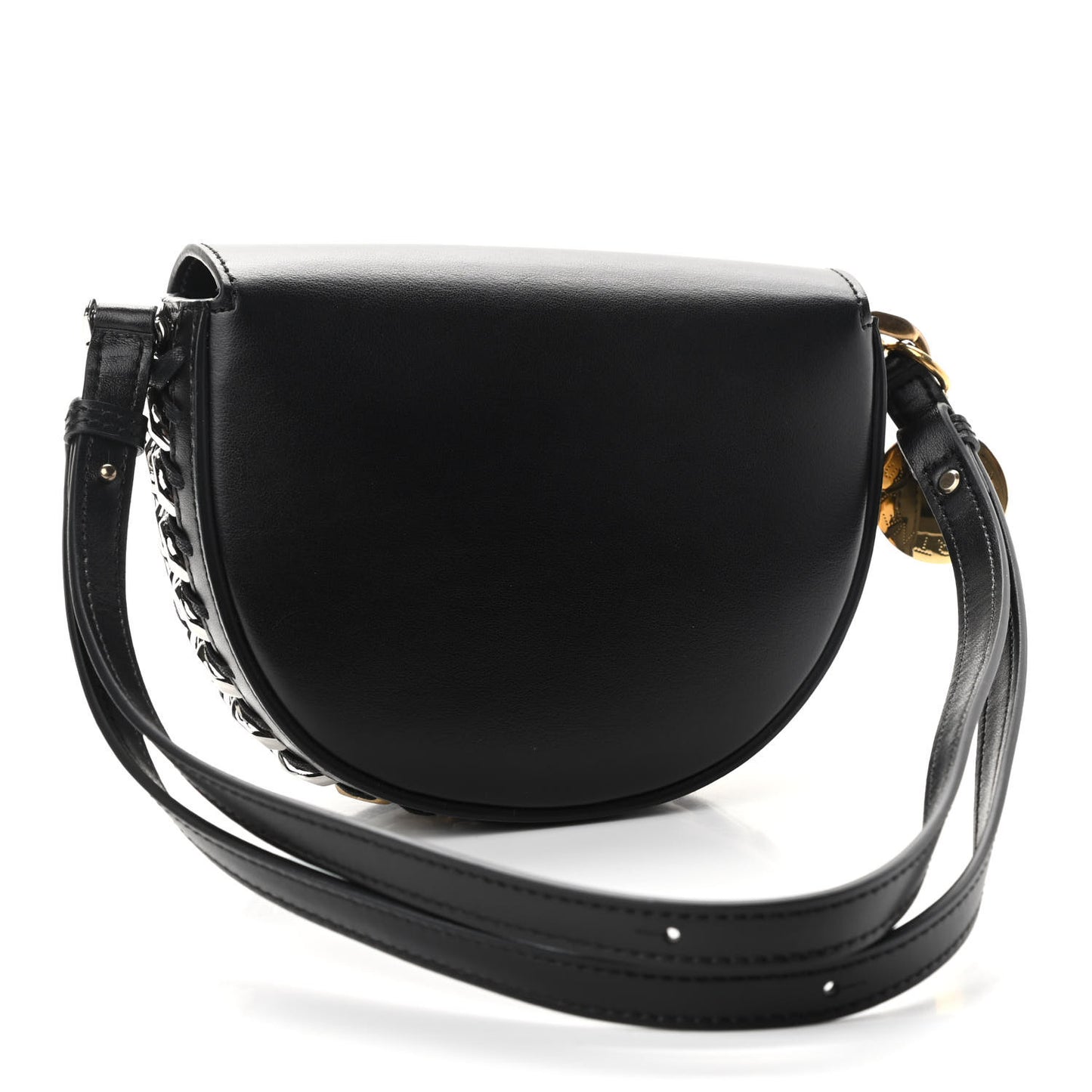 Eco Alter Nappa Medium Frayme Flap Shoulder Bag Black