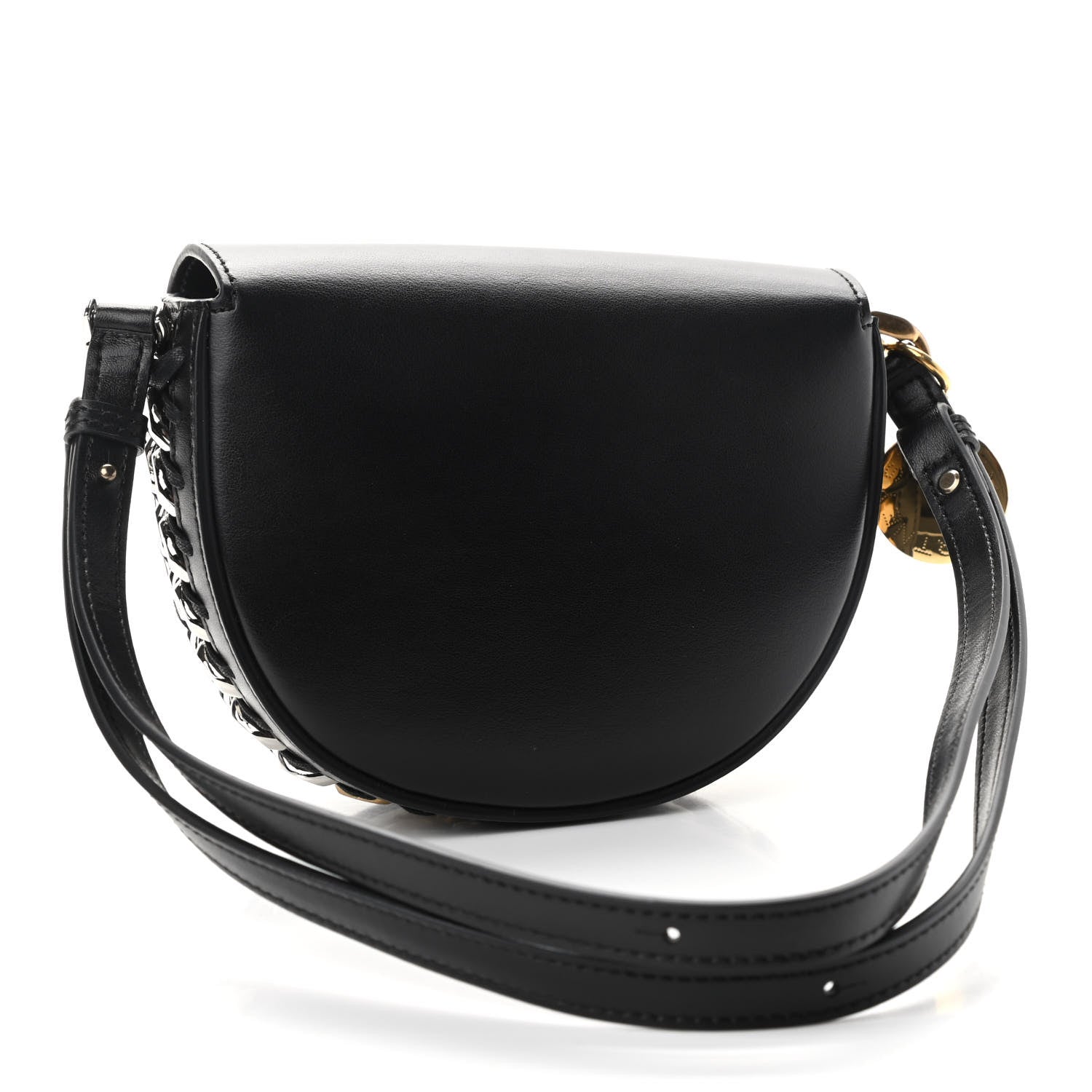 Stella McCartney Eco Alter Nappa Medium Frayme Flap Shoulder Bag Black 3 of 10