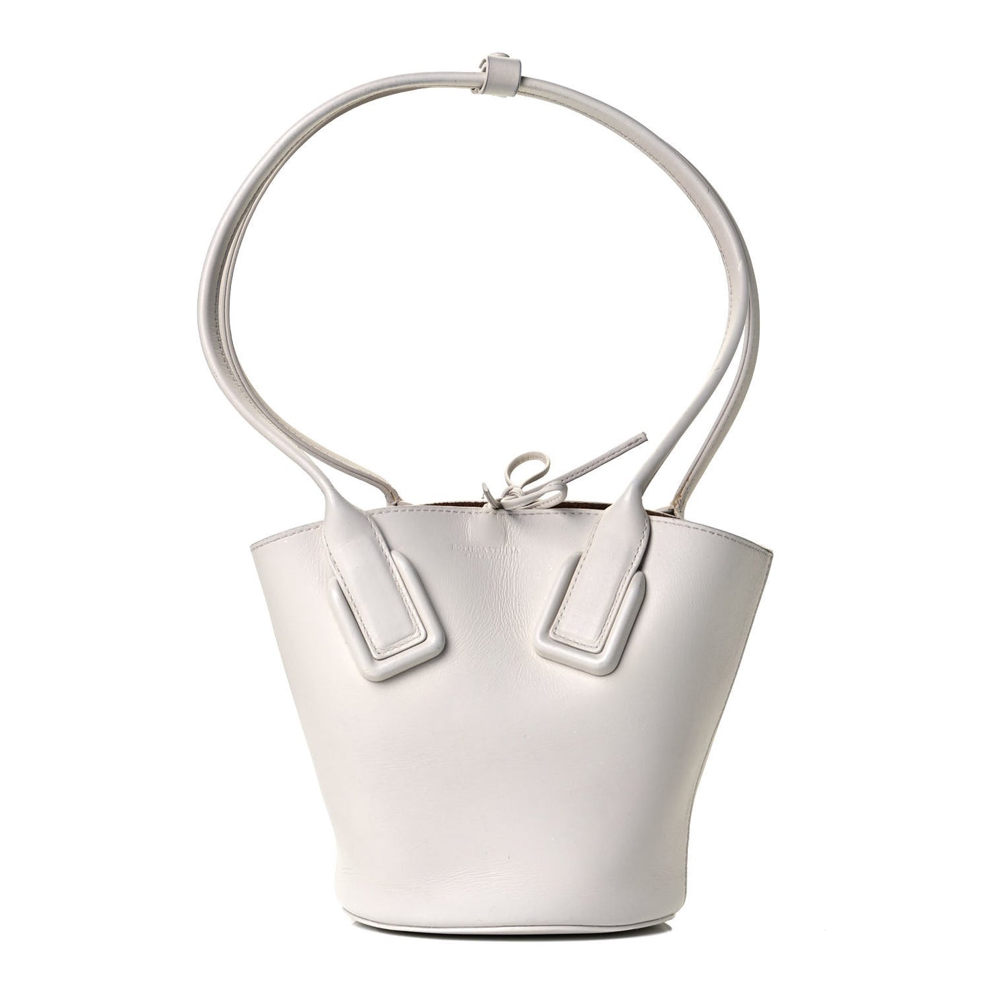 Calfskin Small Basket Tote White