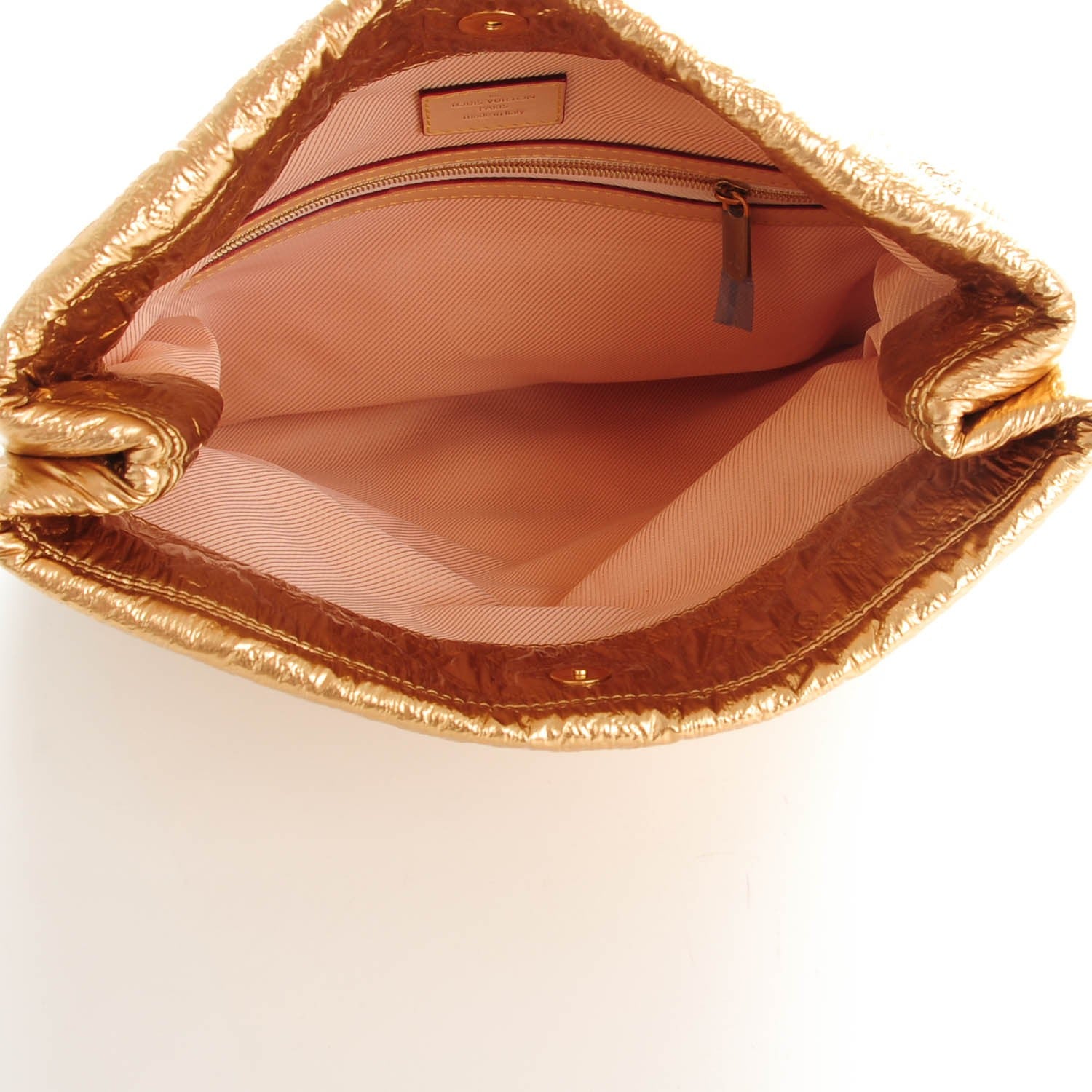 Louis Vuitton Jacquard Quilted Monogram Limelight Clutch MM Gold 5 of 7